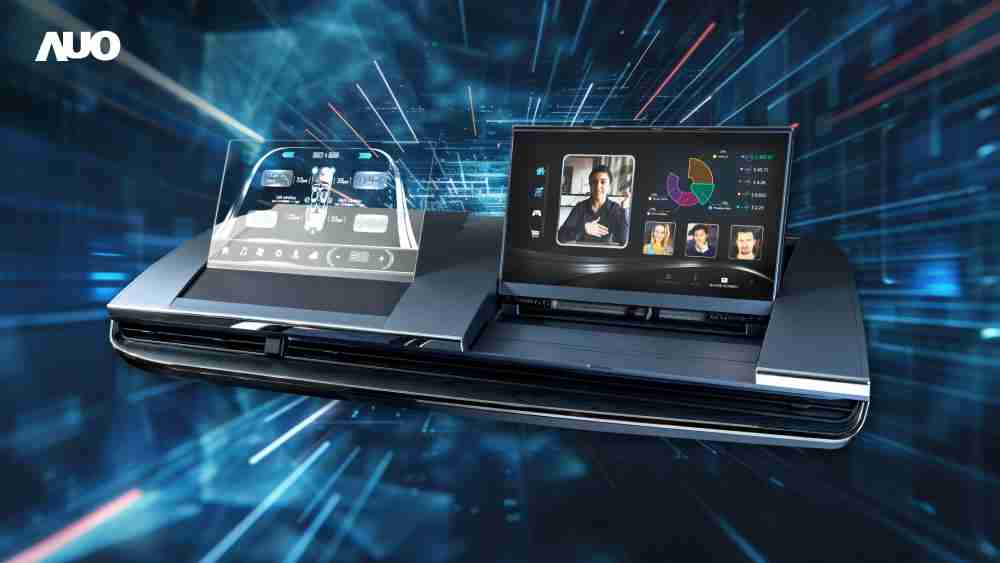 赏金国际Micro LED Display HMI解决方案打造透明Micro LED前座仪表，，，呈现信息并保留驾驶视野开阔；亦为副驾驶座乘客打造收放自如的Micro LED屏幕，，，，在不影响显示质量的前提于显示区内建镜头，，，让用户能与视讯对象直接眼神接触，，提供绝佳的双向沟通体验