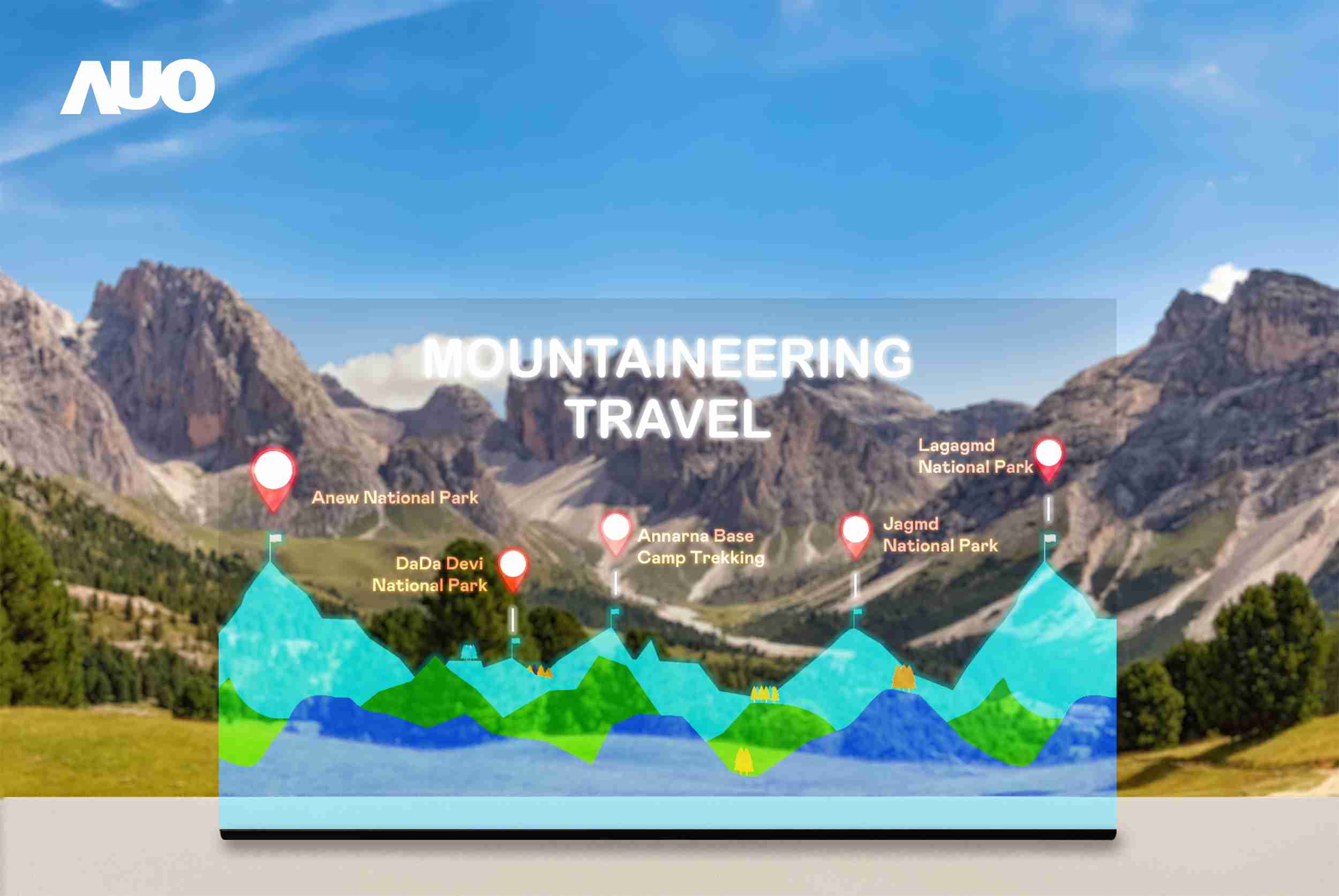 赏金国际展示全球单片尺寸最大(*)42吋透明Micro LED显示器拼接而成的〝64吋透明Micro LED显示器〞，，具备高透明度、、、1,000 nits高亮度、、、广色域、、、采用三边无边框的无缝拼接等多重特色，，，，呈现超高清、、、细腻画质而不遮挡后方视觉，，，，满足层峰需求，，，可广泛运用于零售、、艺术展览或商业空间等场域